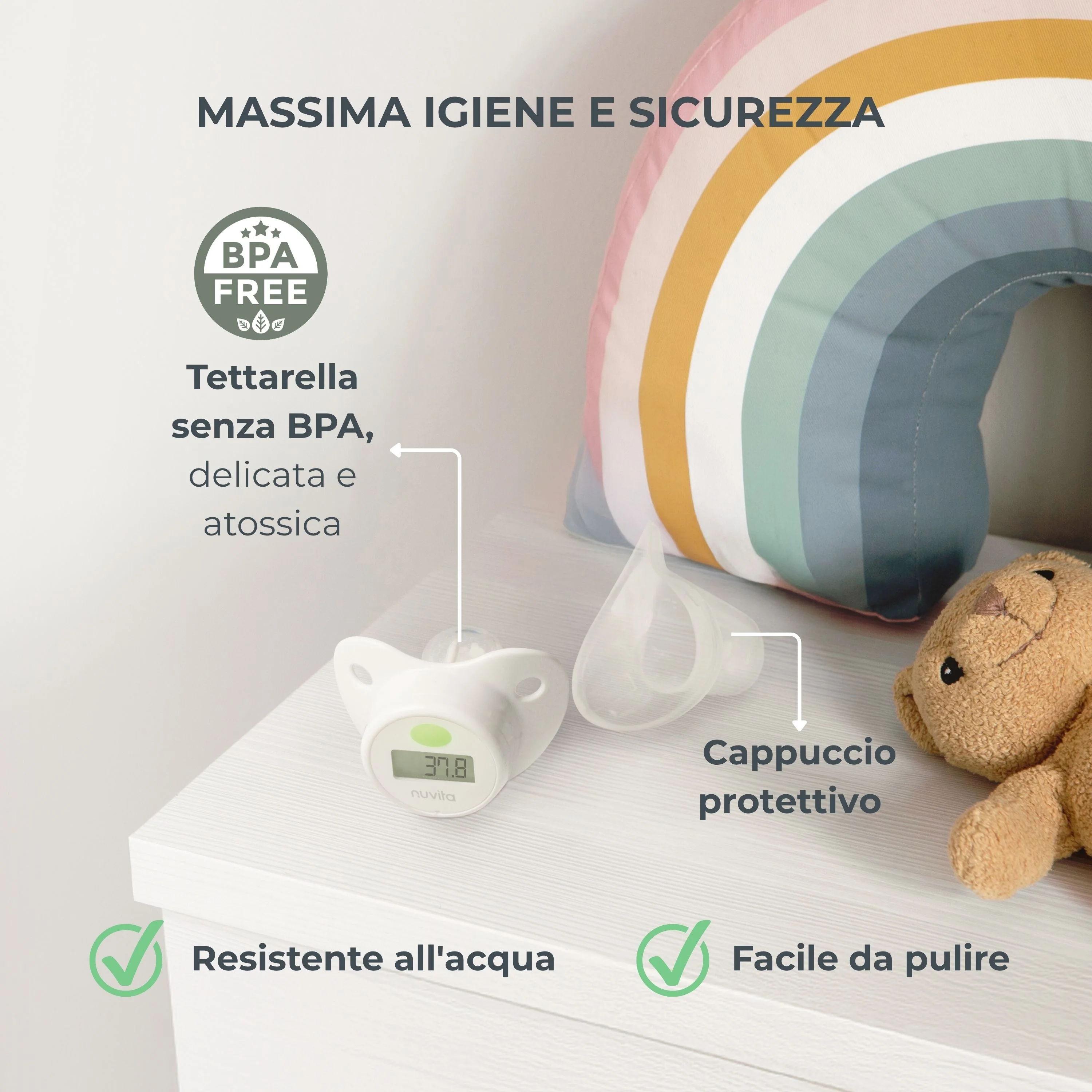 Nuvita Termometro Succhietto Termometro per Neonati