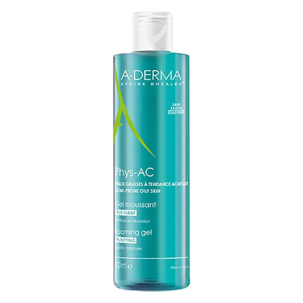 A-Derma Phys-Ac Gel Detergente Purificante Pelle Grassa 400 ml