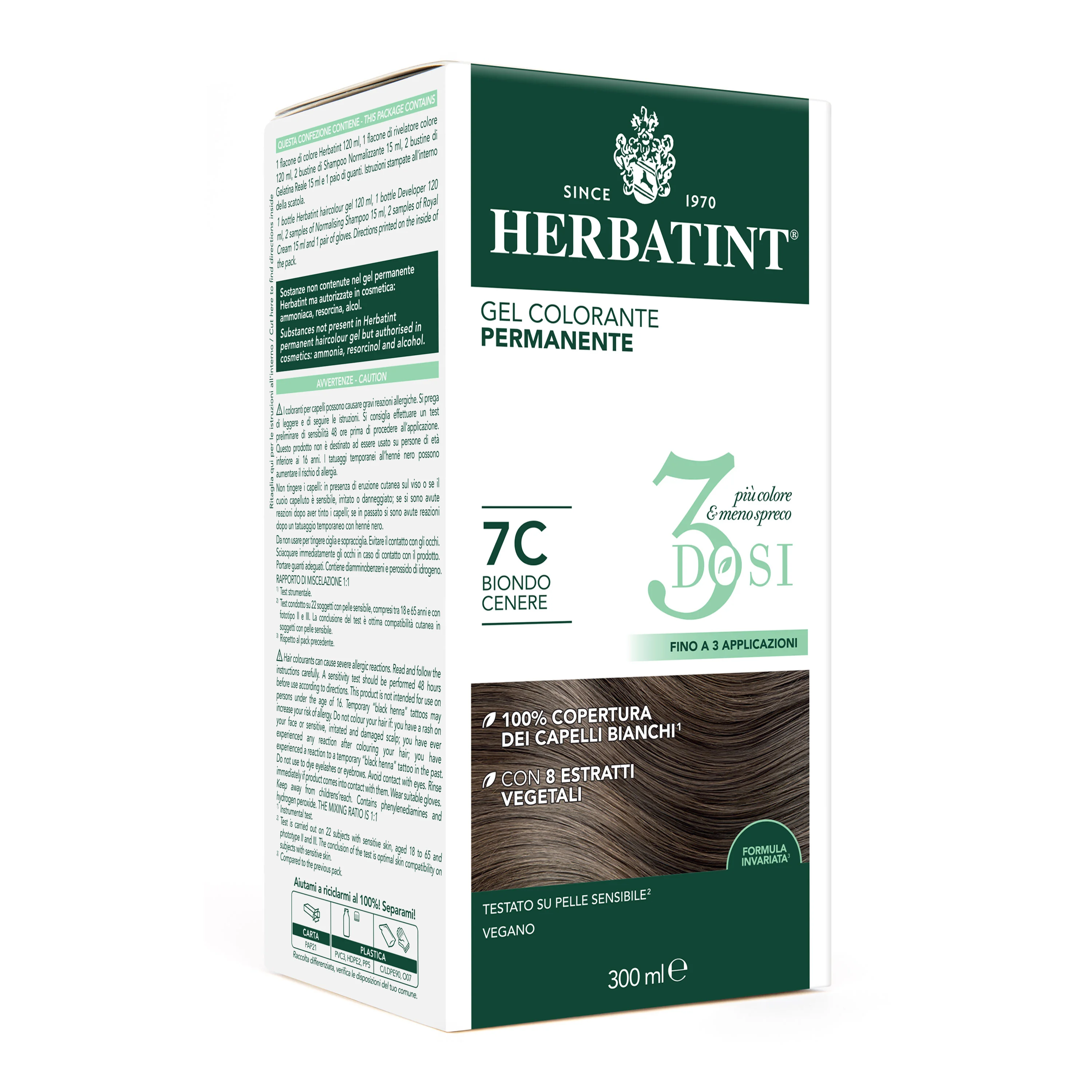 Herbatint 3Dosi 7C 300 Ml 