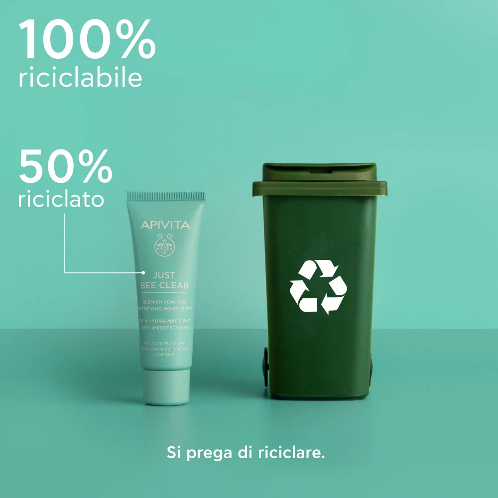 Apivita Just Bee Clear Hydra 40 ml Crema Idratante Opacizzante