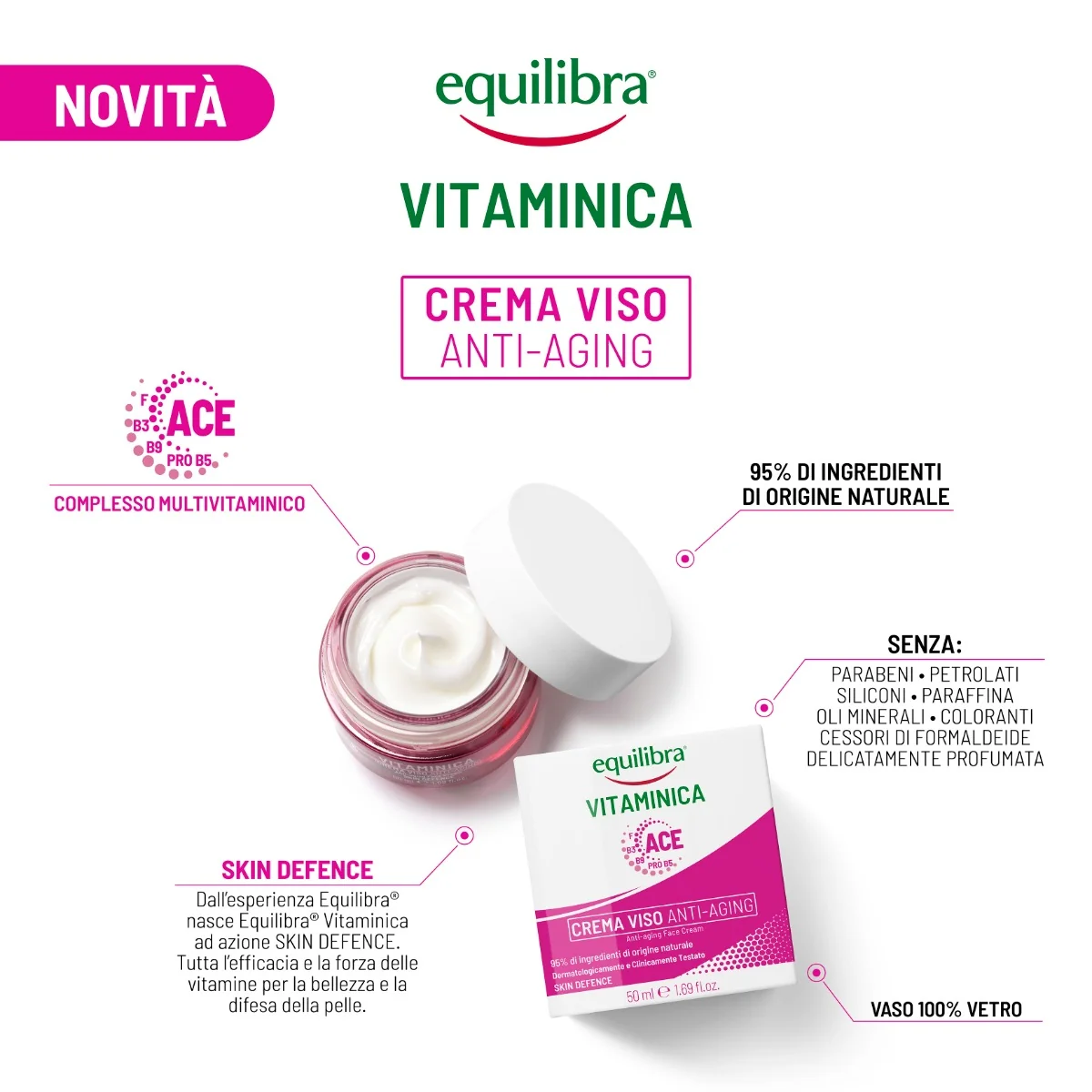 Equilibra Viso Vitaminica Crema Antiaging 50 Ml Antietà