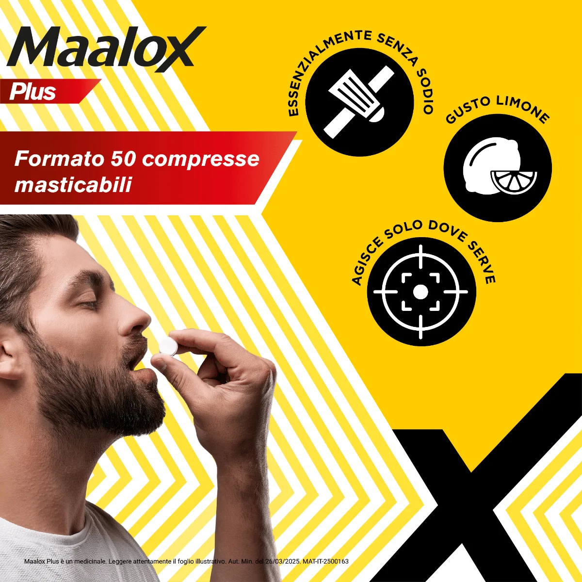 Maalox Plus 50 Compresse Masticabili Antiacido Antigonfiore