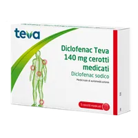 Diclofenac Teva 140 mg 5 Cerotti Medicati