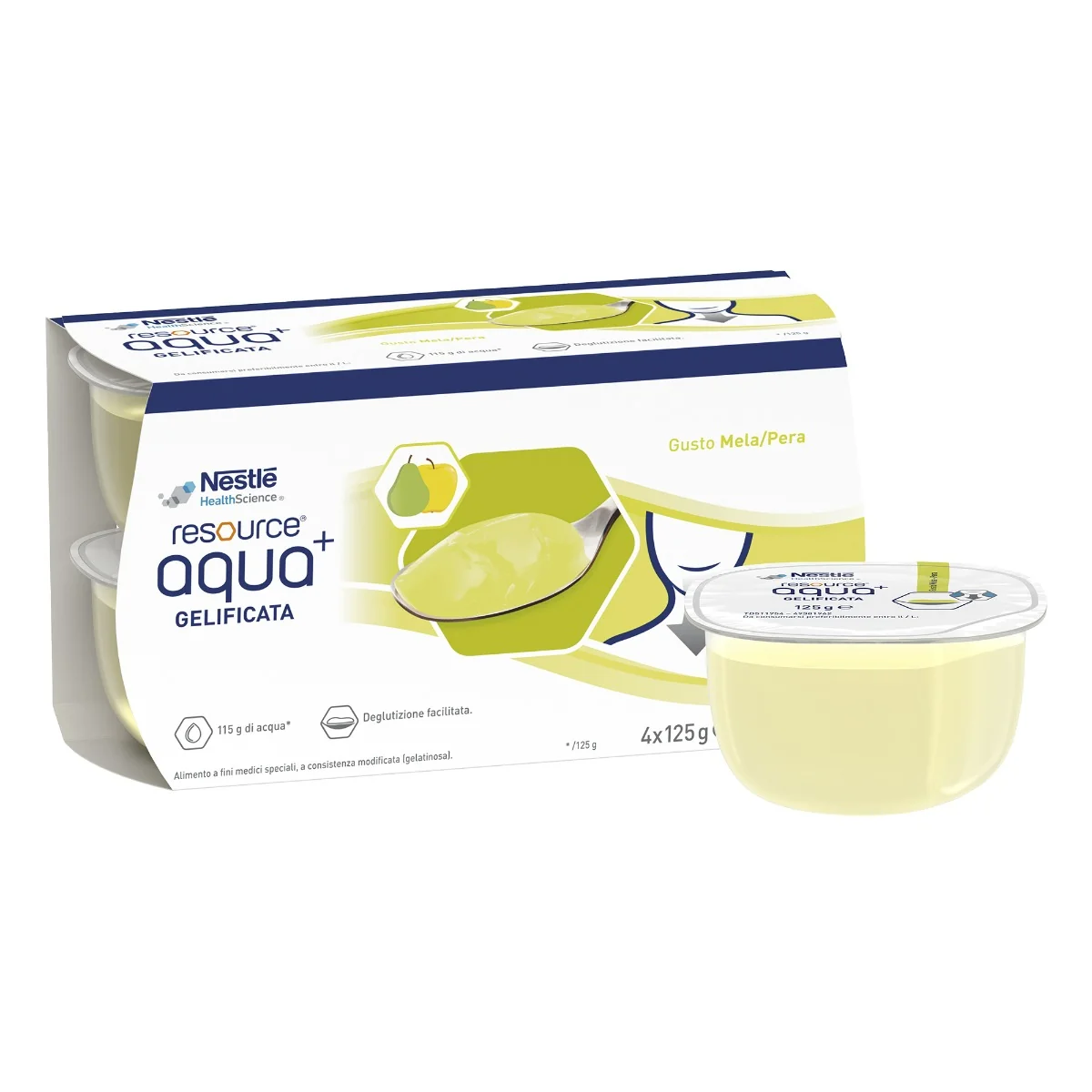 Resource Aqua gelificata Mela e Pera 4 x 125g Disfagia