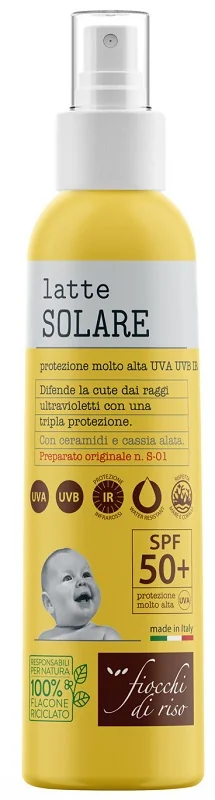 Fiocchi Di Riso Latte Solare Bb 50+ 140 ml Latte Solare Spray