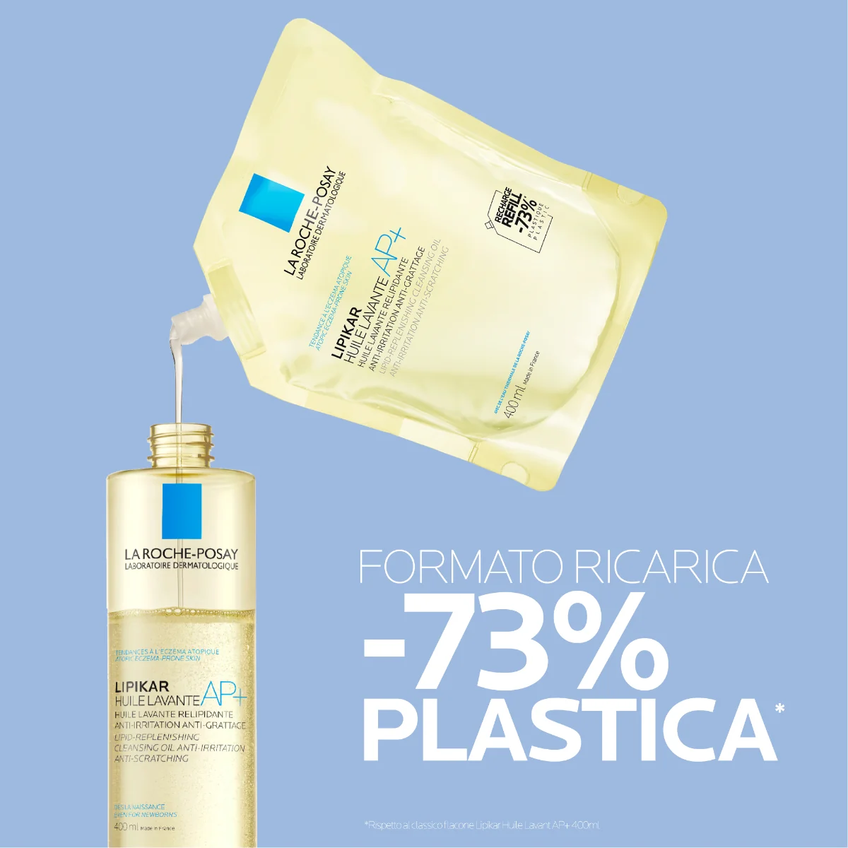 Lipikar Huile Lavante Ricarica 400ML Olio lavante per pelle secca a tendenza atopica