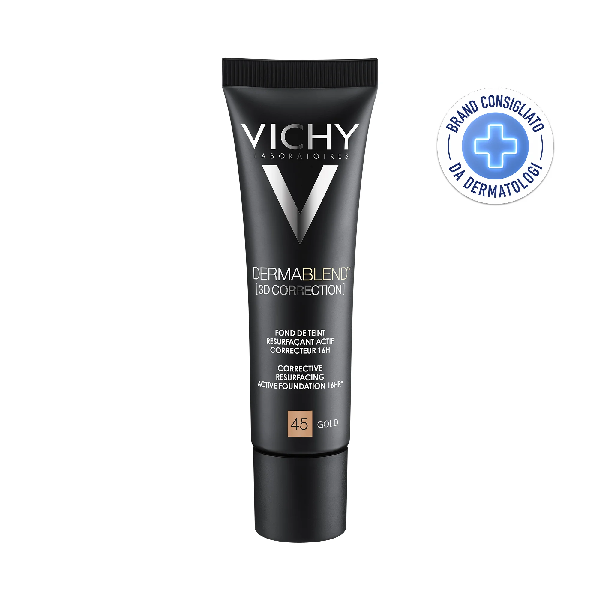 Vichy Dermablend 3D 45, 30 ml Fondotinta coprente per pelle grassa con imperfezioni