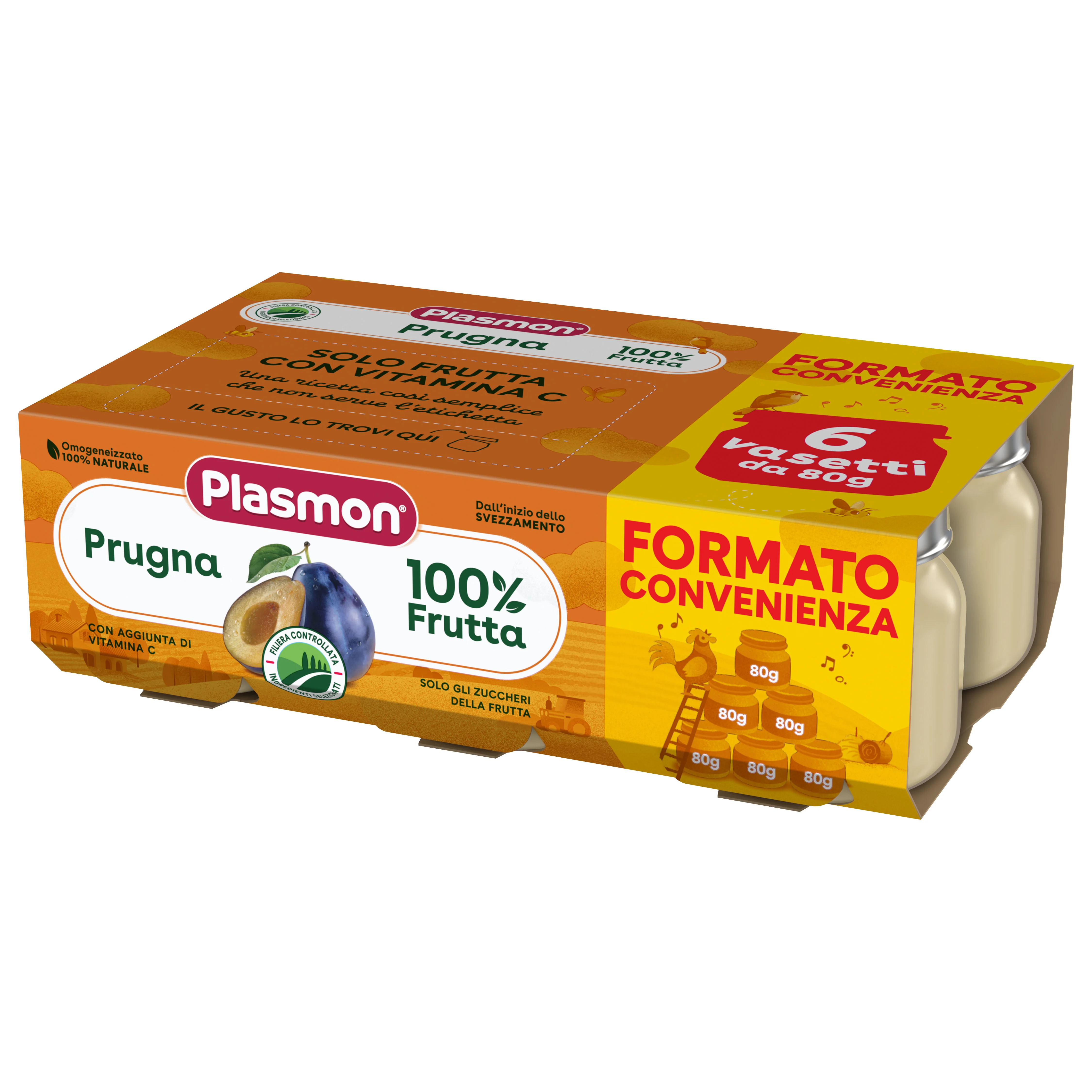 Plasmon Omogeneizzato Prugna 6X80 G