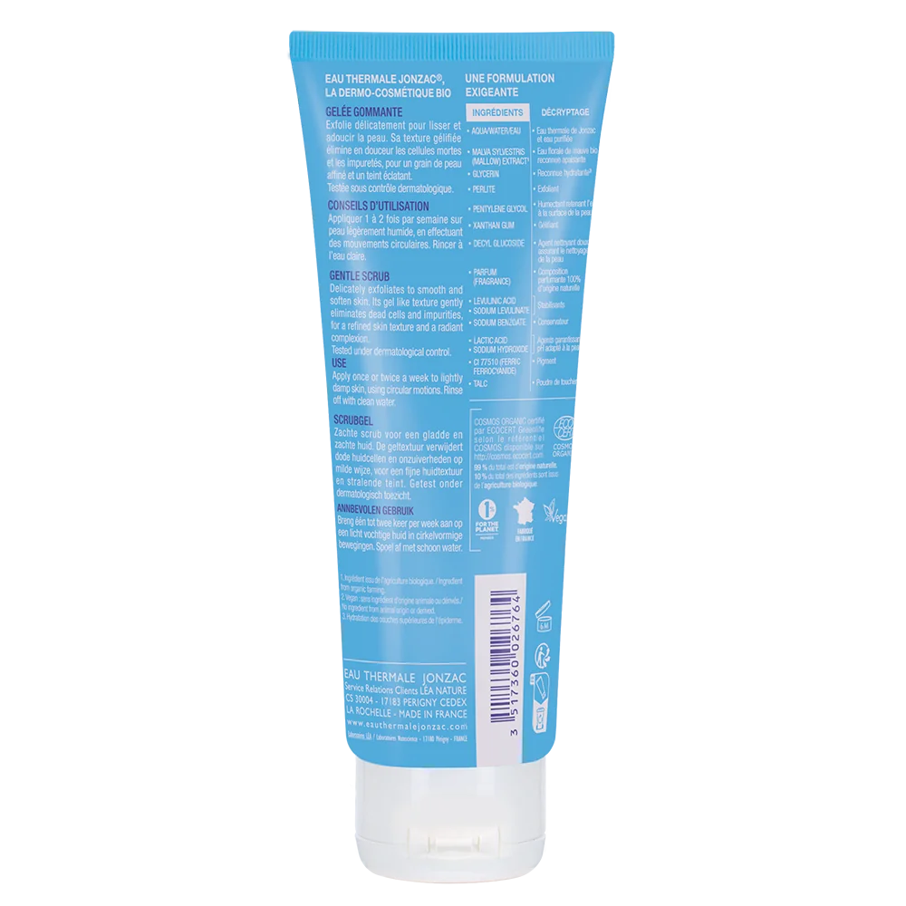 Jonzac Rehydrate Gel Gommante Dolcezza 75 Ml Tutti i Tipi di Pelle