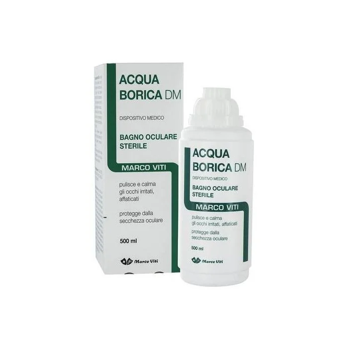 Marco Viti Acqua Borica Bagno Oculare Sterile 500 ml Occhi Irritati e Affaticati