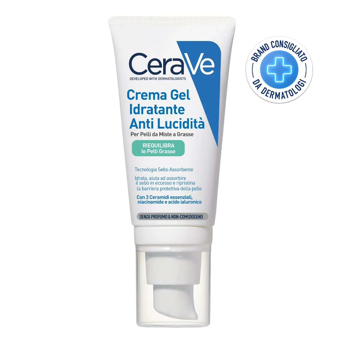 Cerave Crema Viso Idratante Mat 52 Ml Pelli da Miste a Grasse