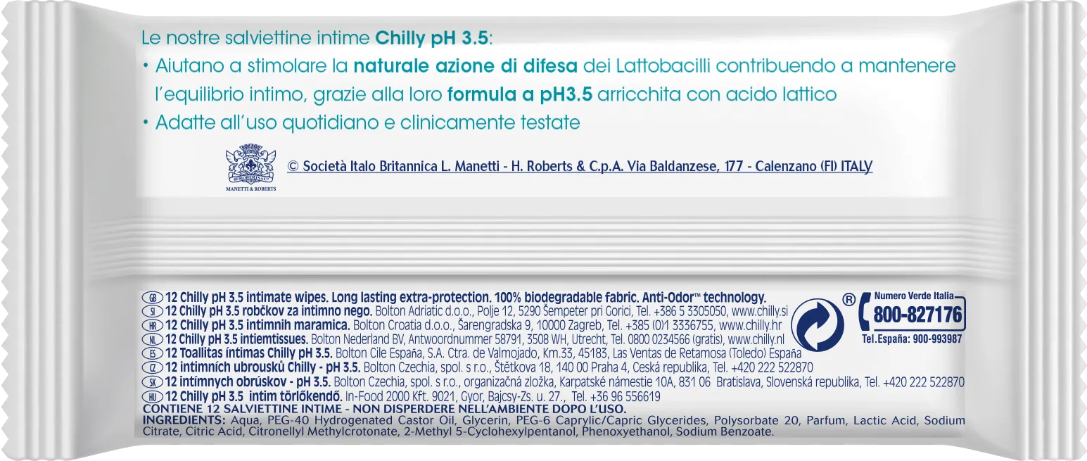 Chilly Salvietta Intima Ph. 3.5 