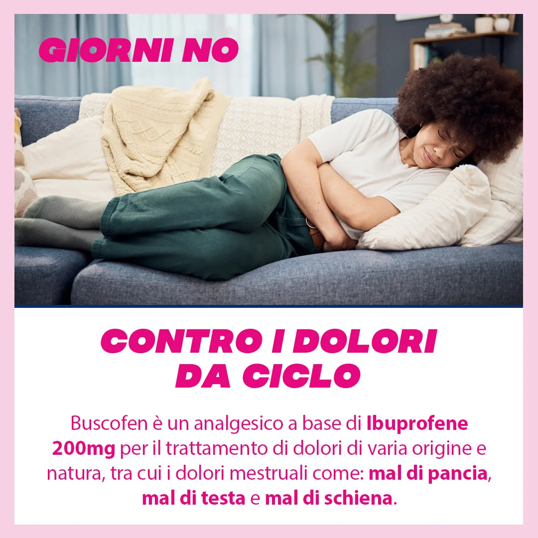 Buscofen 200 mg Ibuprofene 12 Capsule Molli Analgesico
