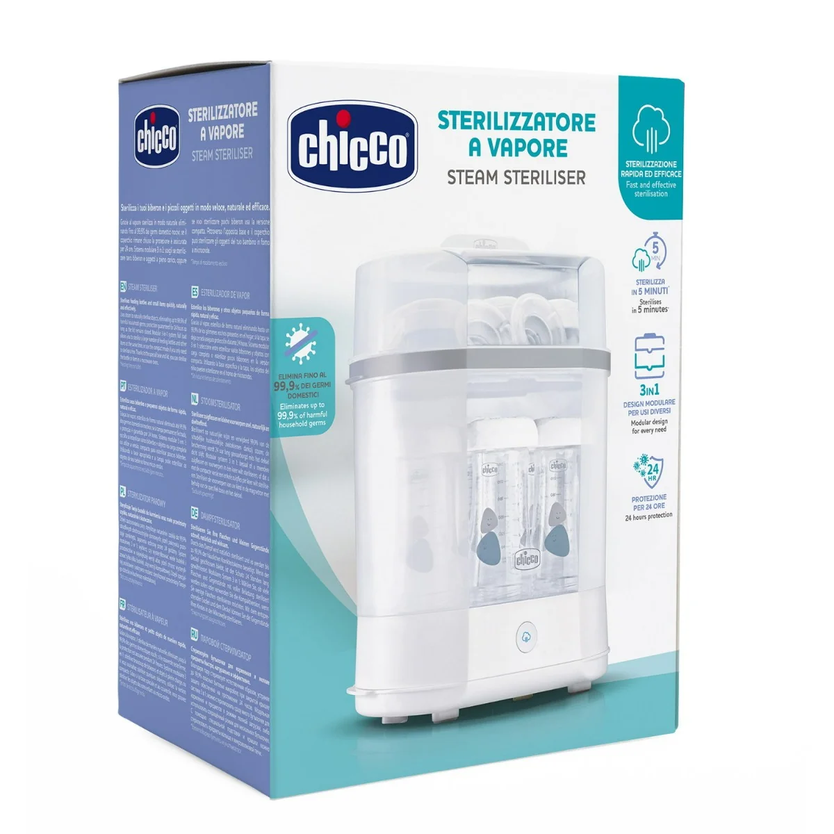 Chicco Sterilizzatore Vapore Efficace e Facile da Usare