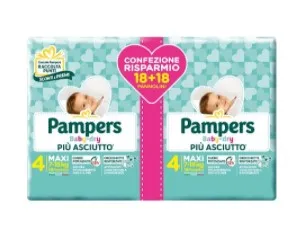 Pampers Baby Dry Pannolini Duo Downcount Maxi 36 Pezzi