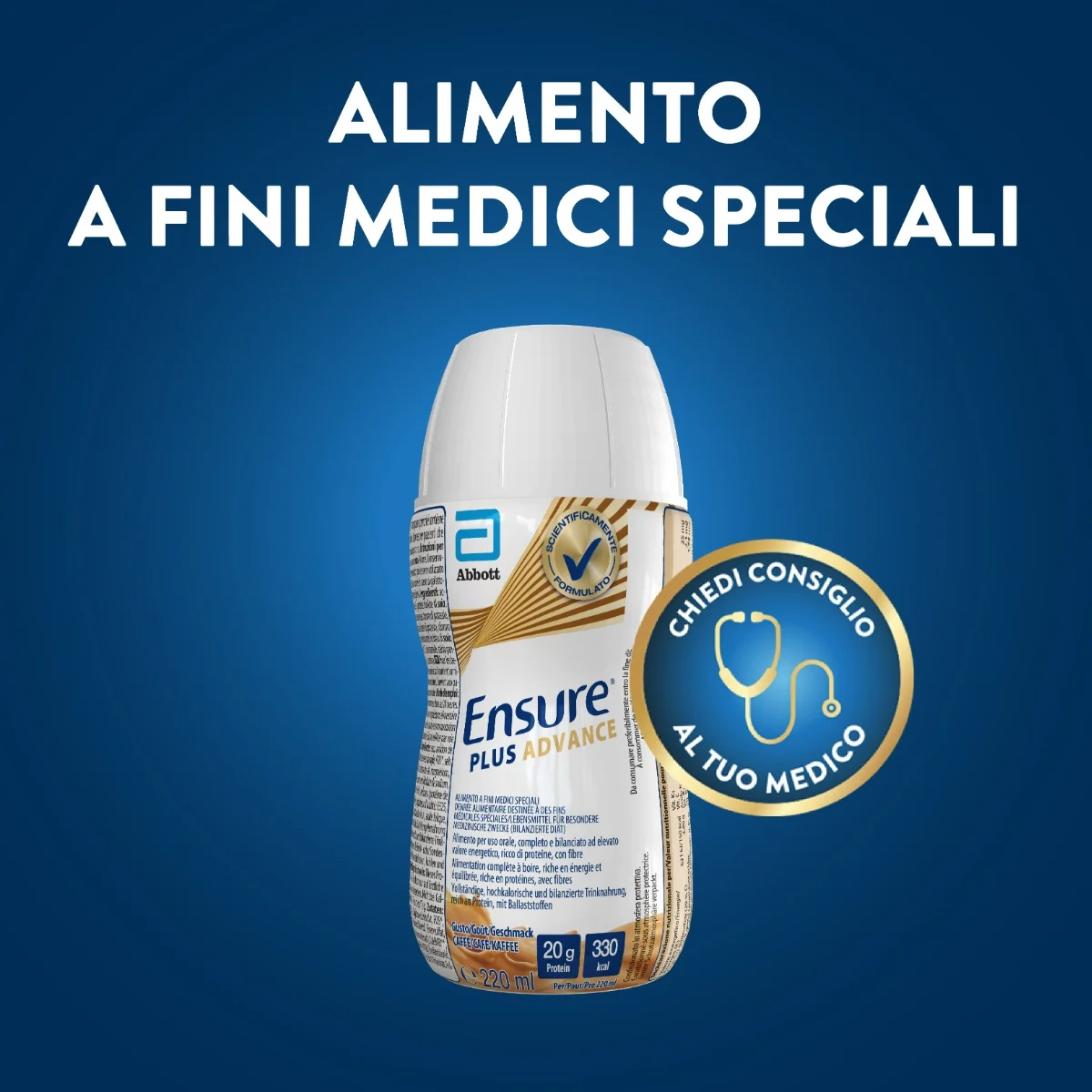 Abbott Ensure Plus Advance Caffè 4x220ml Supplemento Nutrizionale Ipercalorico