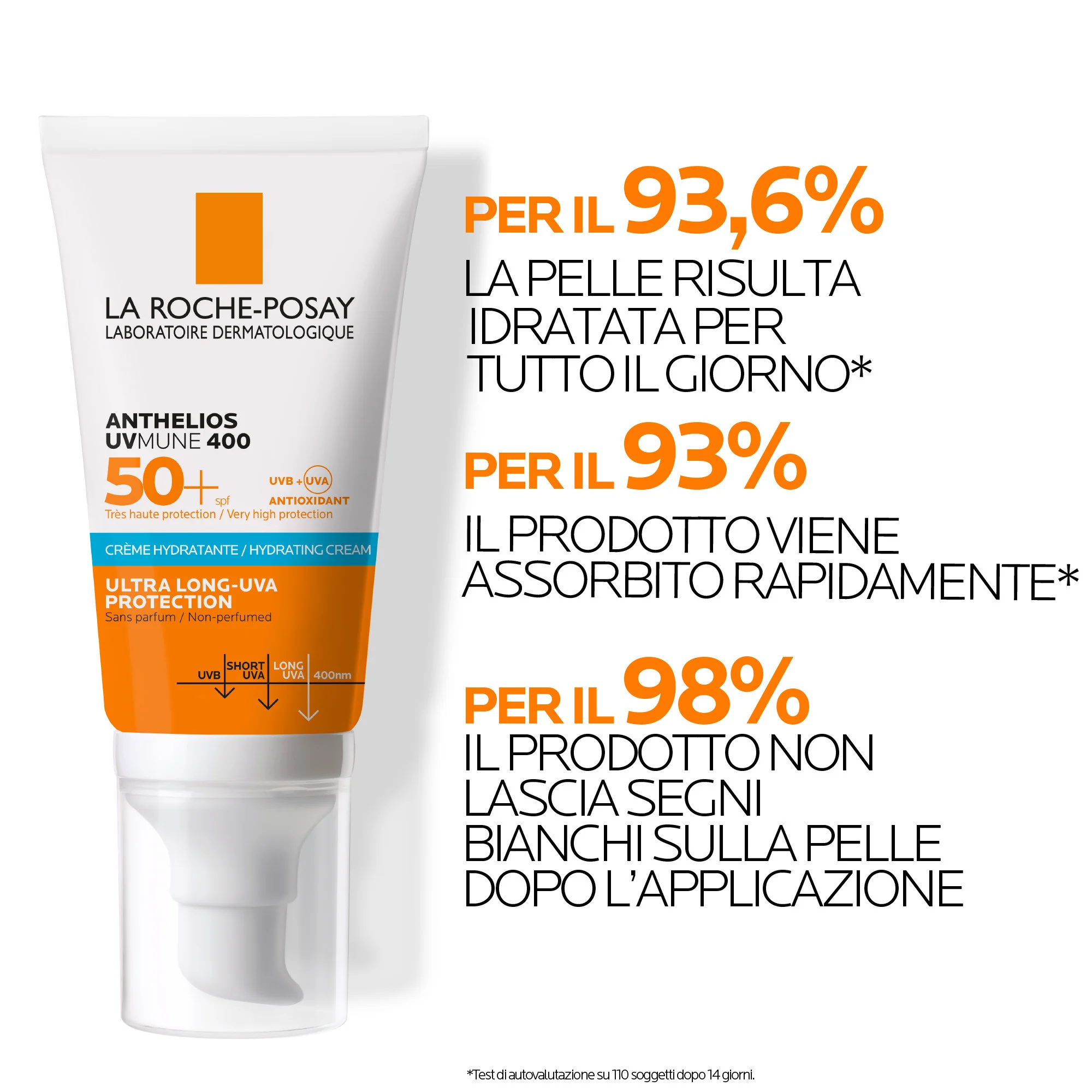 La Roche Posay Anthelios Uvmune 400 SPF 50+ Senza Profumo 50 ml Crema Idratante che Offre Protezione Estrema da UVA Ultra Lunghi