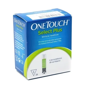 One Touch Select Plus 25 Strisce Strisce Reattive Glicemia