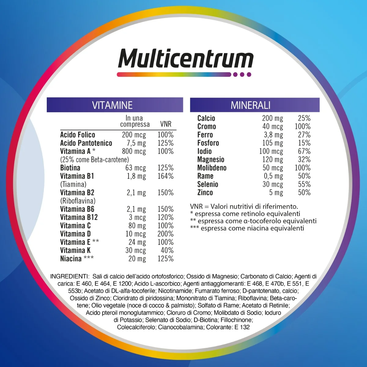 Multicentrum Uomo 90 Compresse Multivitaminico