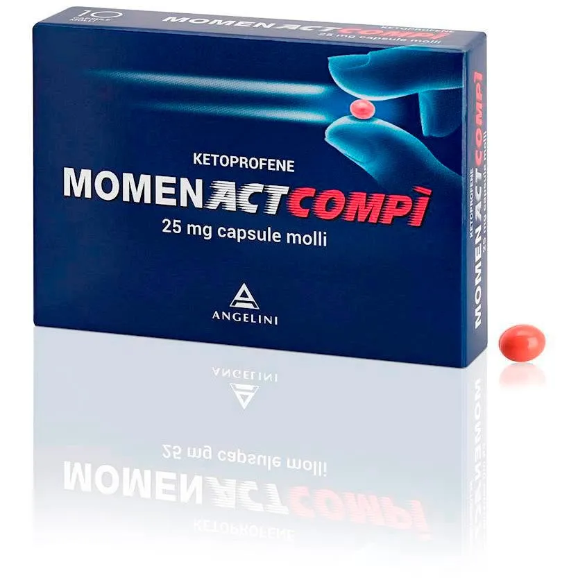 Momenactcompì 25mg Ketoprofene Antinfiammatorio 10 Capsule Molli