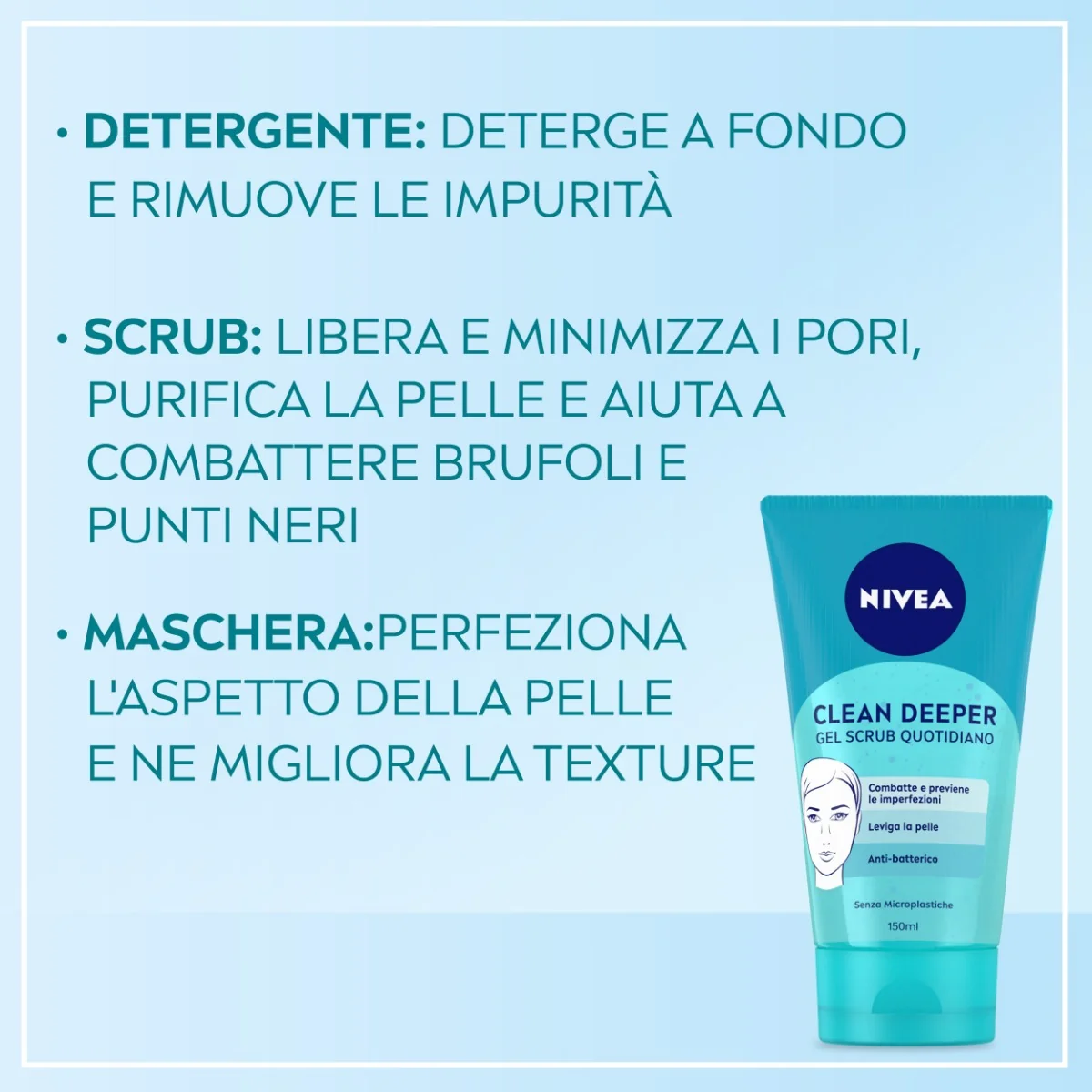 Nivea Clean Deeper Gel Scrub Pulizia Profonda