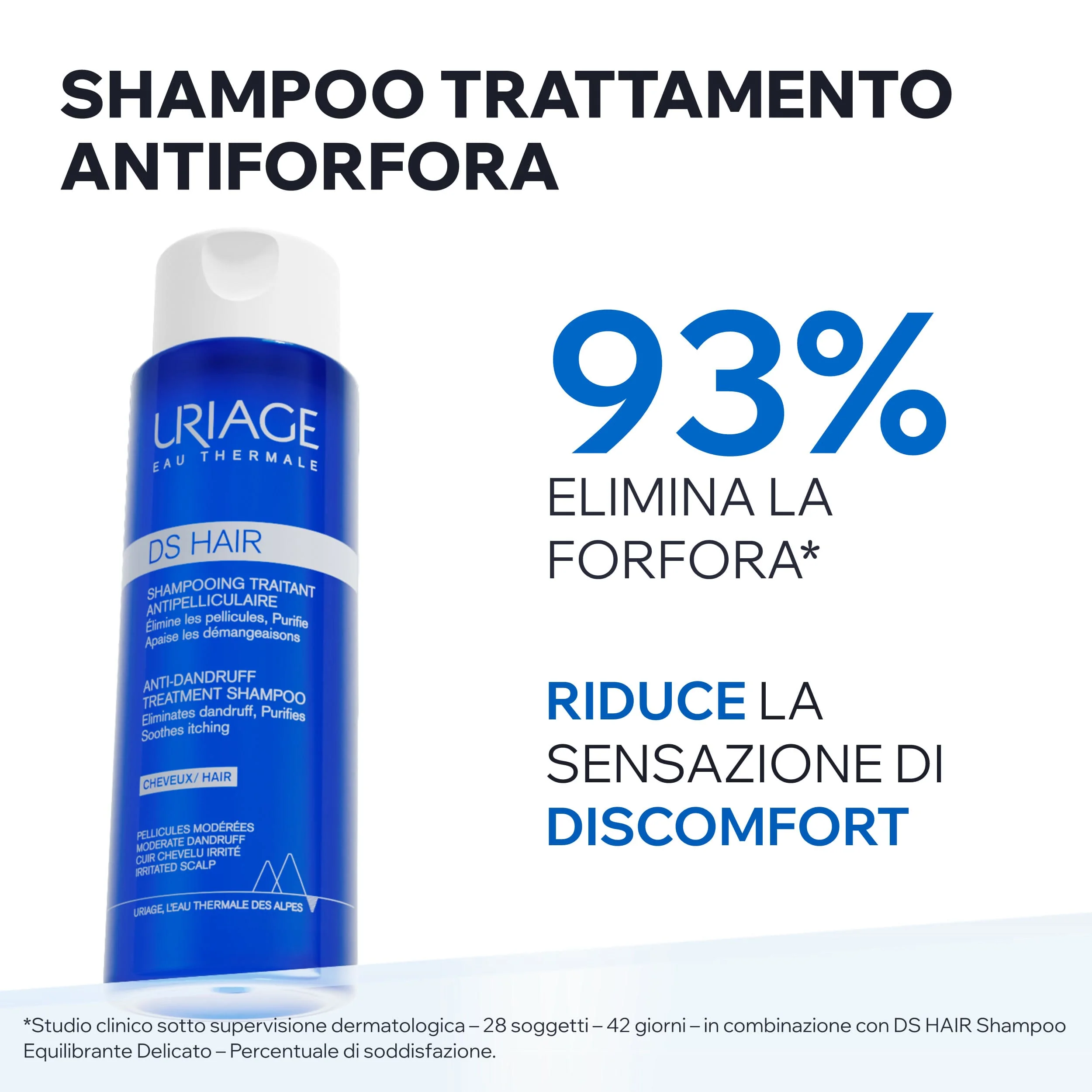 Uriage Ds Hair Sh Traitant Antipelliculaire Lenisce il Prurito