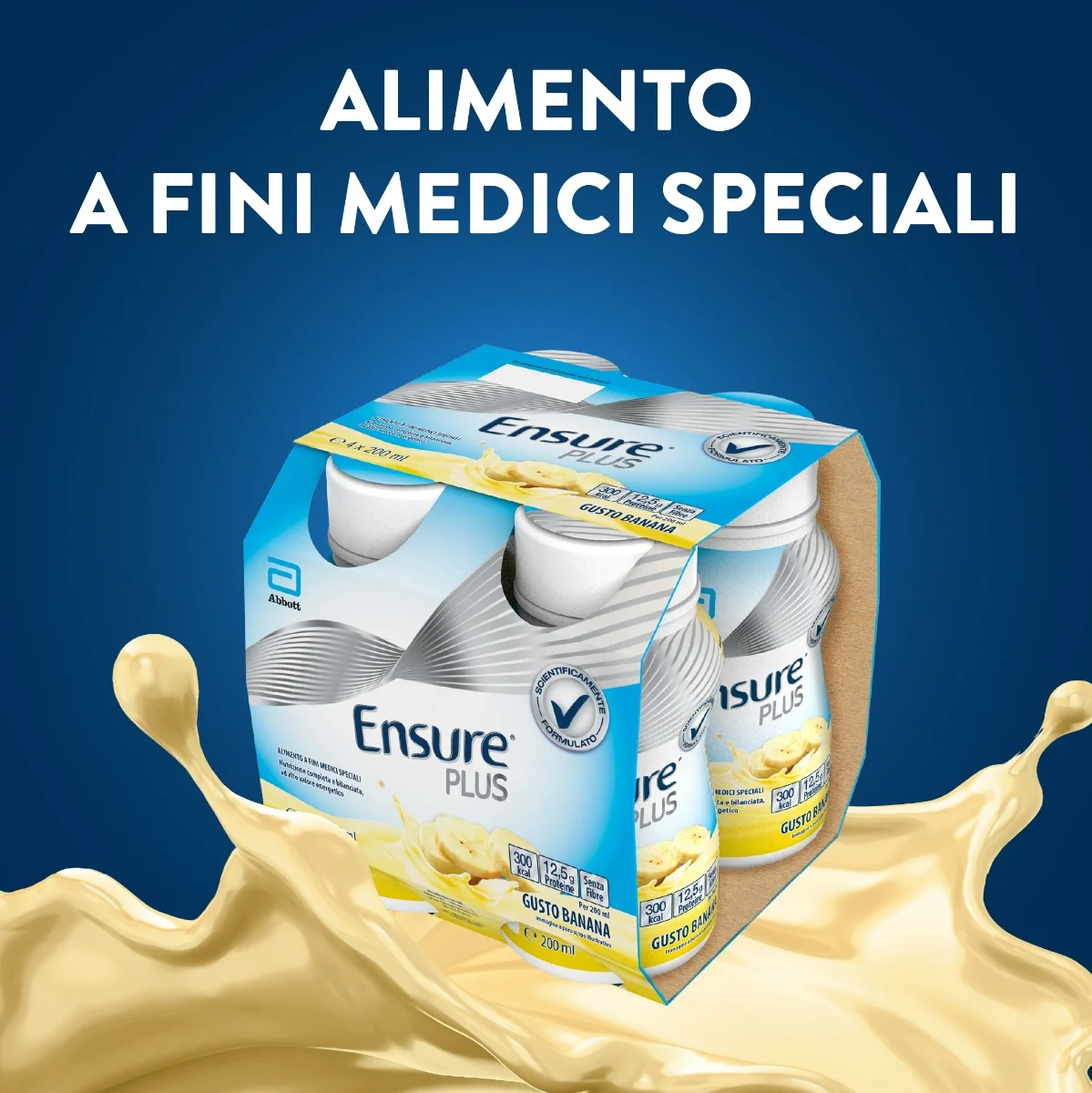 Abbott Ensure Plus Banana 4x200ml Integratore Ipercalorico