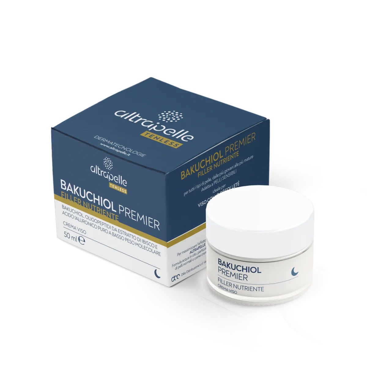 Altrapelle Tenless Crema Viso Notte Bakuchiol Premier-Filler Nutriente Filler Nutriente