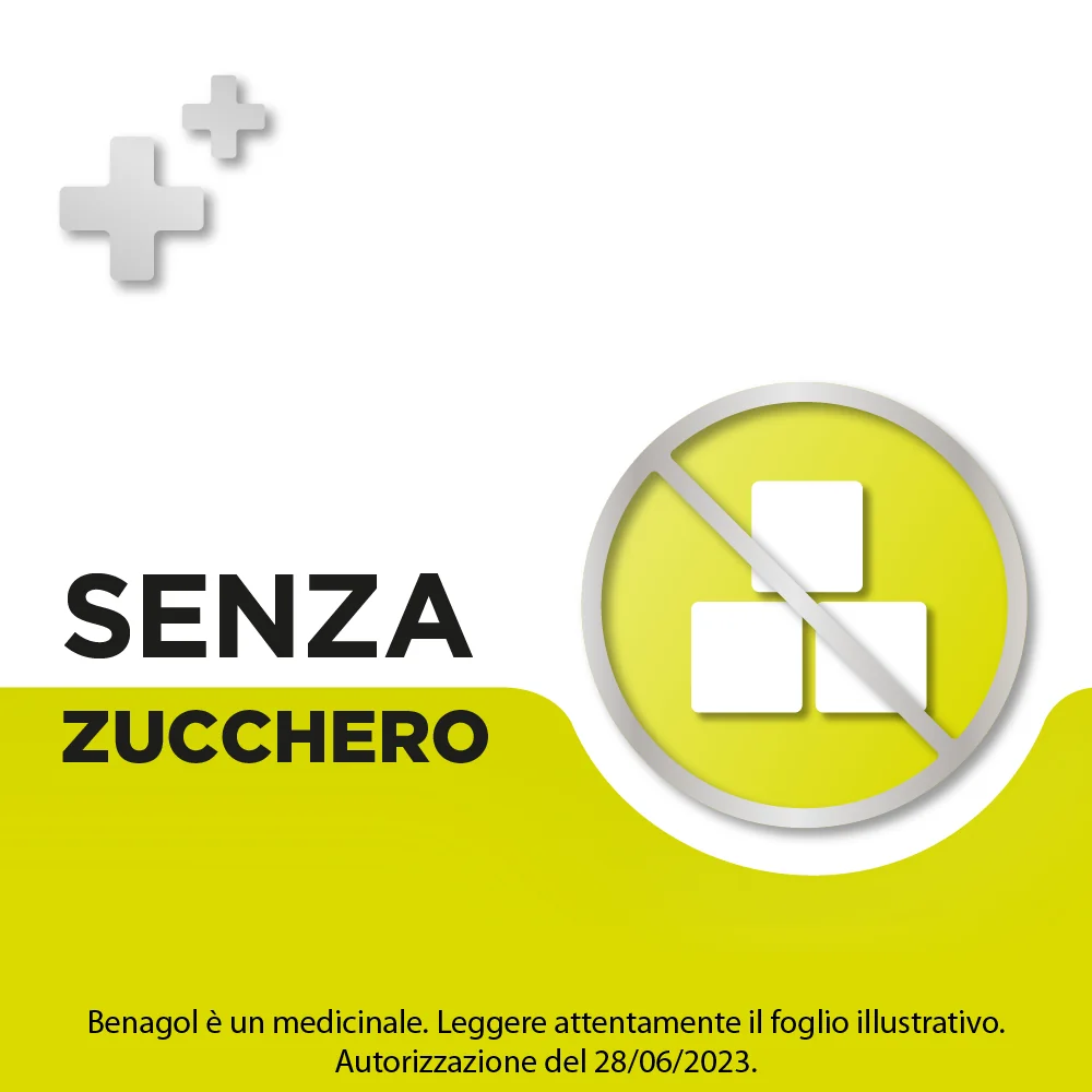 Benagol Pastiglie Limone Senza Zucchero Antisettico per Cavo Orale 24 Pastiglie Antisettico Cavo Orale