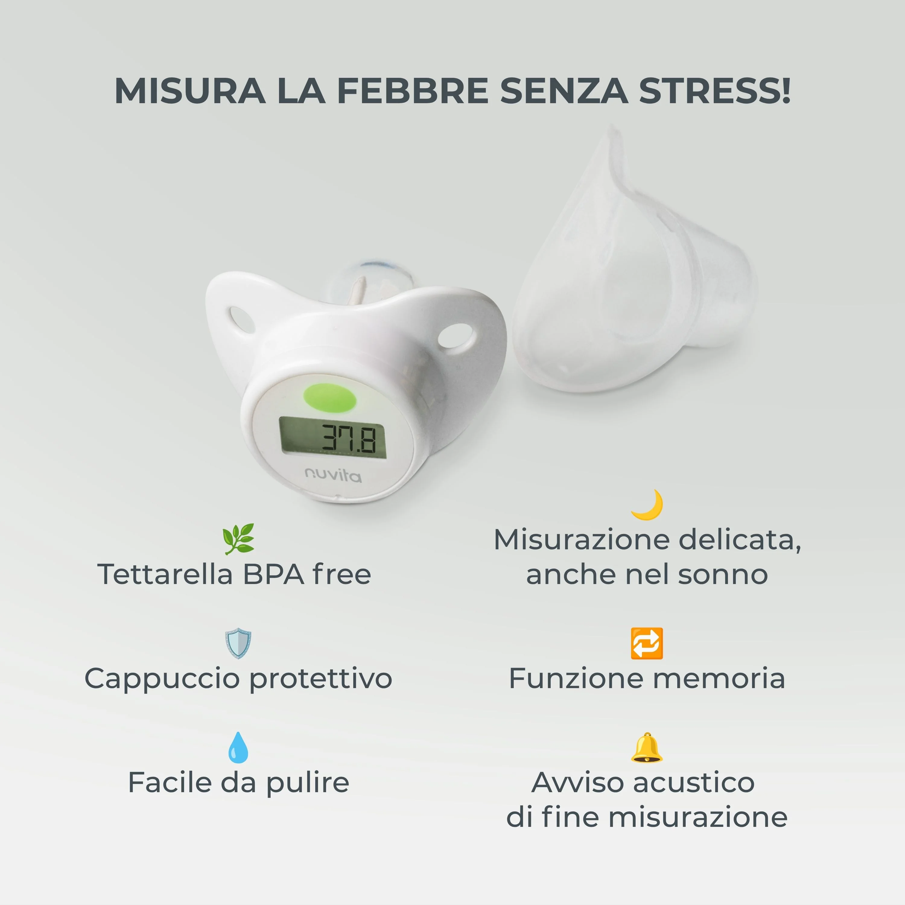 Nuvita Termometro Succhietto Termometro per Neonati