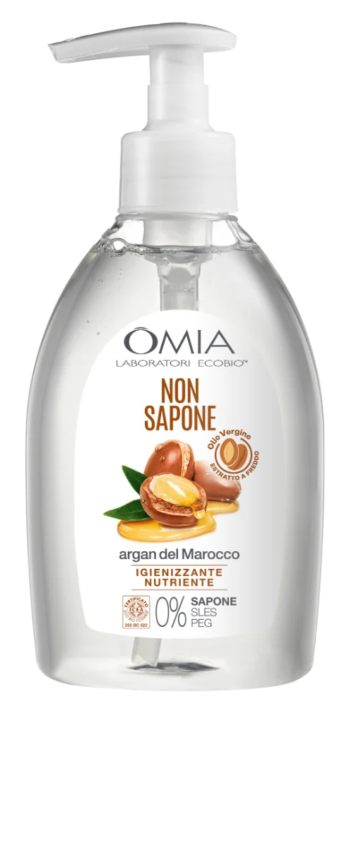 Omia Non Sapone Ecobio Viso Mani con Olio di Argan Bio 300 ml