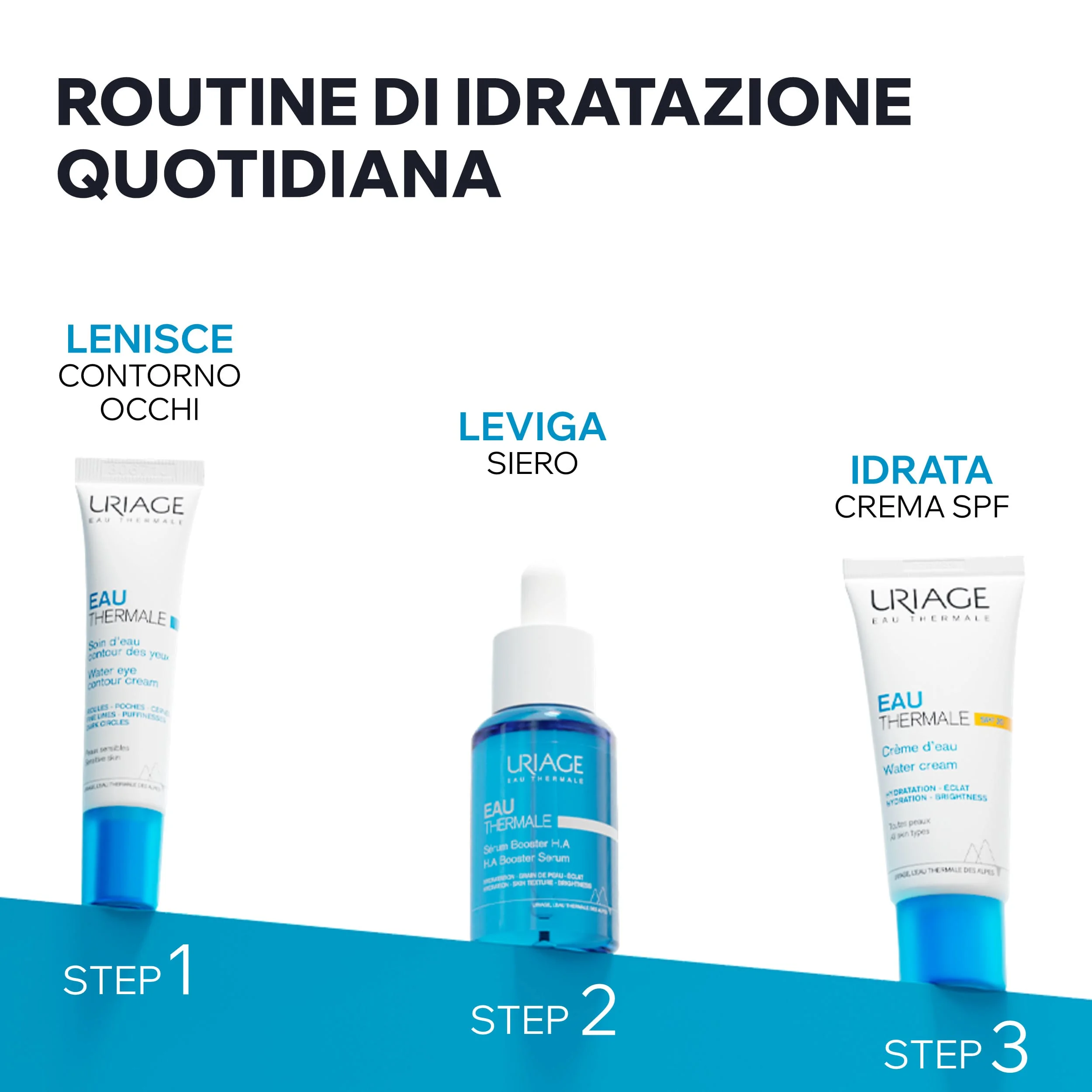 Uriage Eau Thermale Crema Leggera all'Acqua SPF20 Idratante Viso 40 ml Idratante e Protettrice
