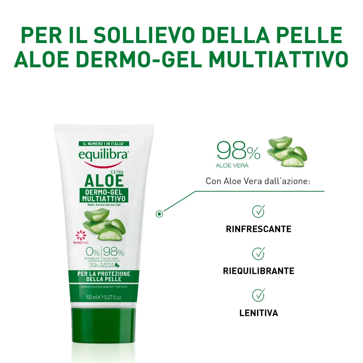 Equilibra Aloe Vera Dermo Gel 300 Ml Benessere Cutaneo