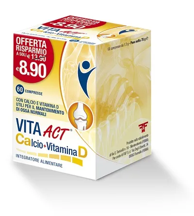 Calcio+Vitamina D Act 60 Compresse