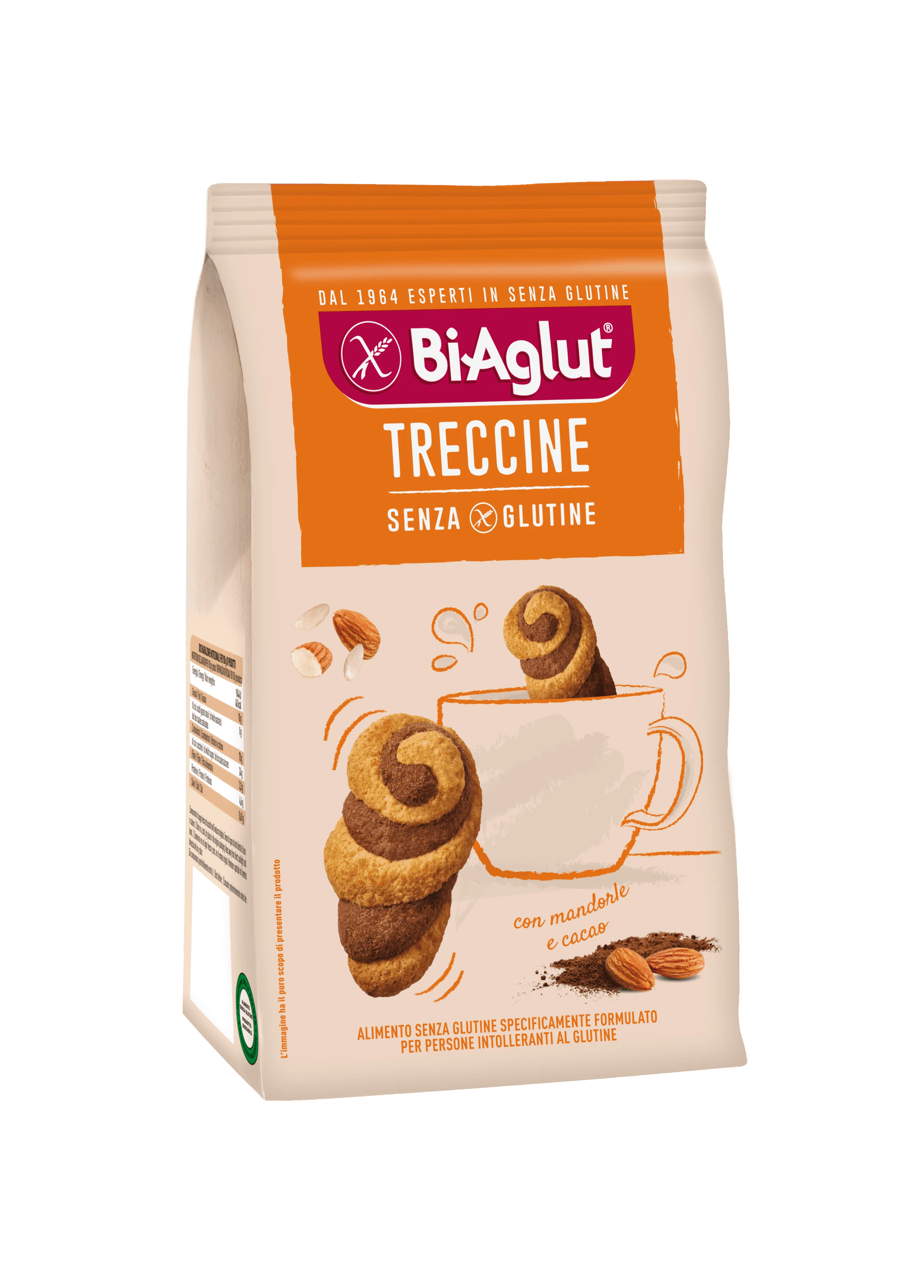 Biaglut Treccine Biscotti Senza Glutine 200 g Ideali per Colazione