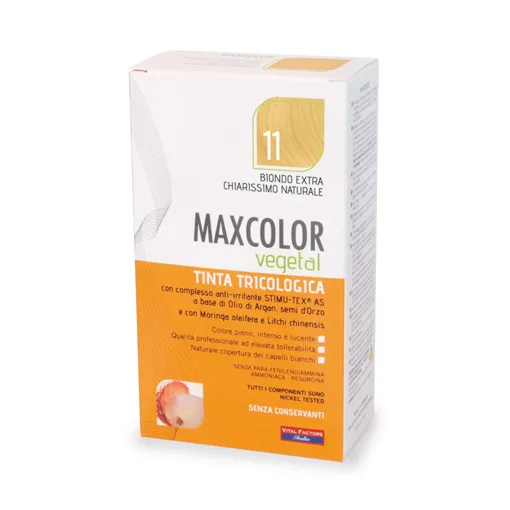 Max Color Vegetal 11 Biondo Extra Chiaro Naturale 140 ml Tintura Capelli