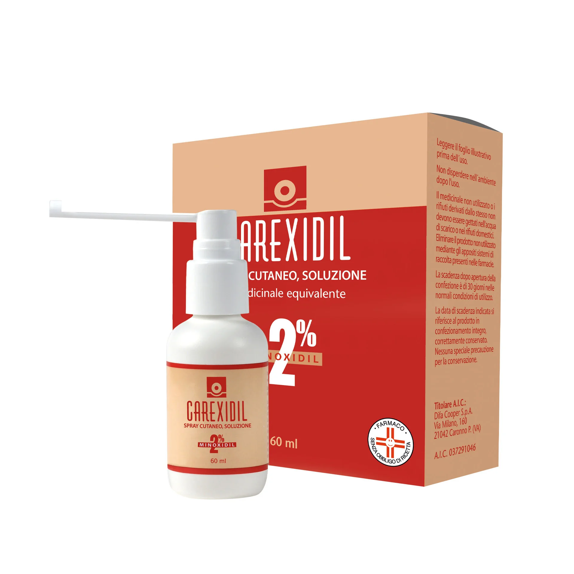 Carexidil Soluzione Cutanea 2% 60 ml Alopecia Androgenica