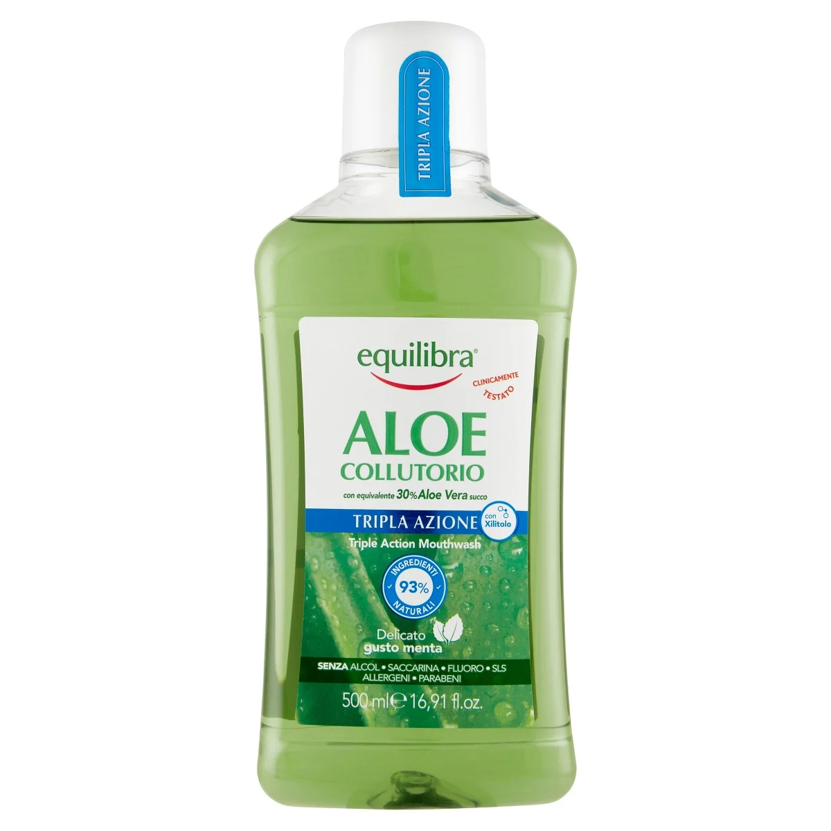 Equilibra Collutorio Aloe Tripla Azione Azione Lenitiva, Riparatrice e Rinfrescanre