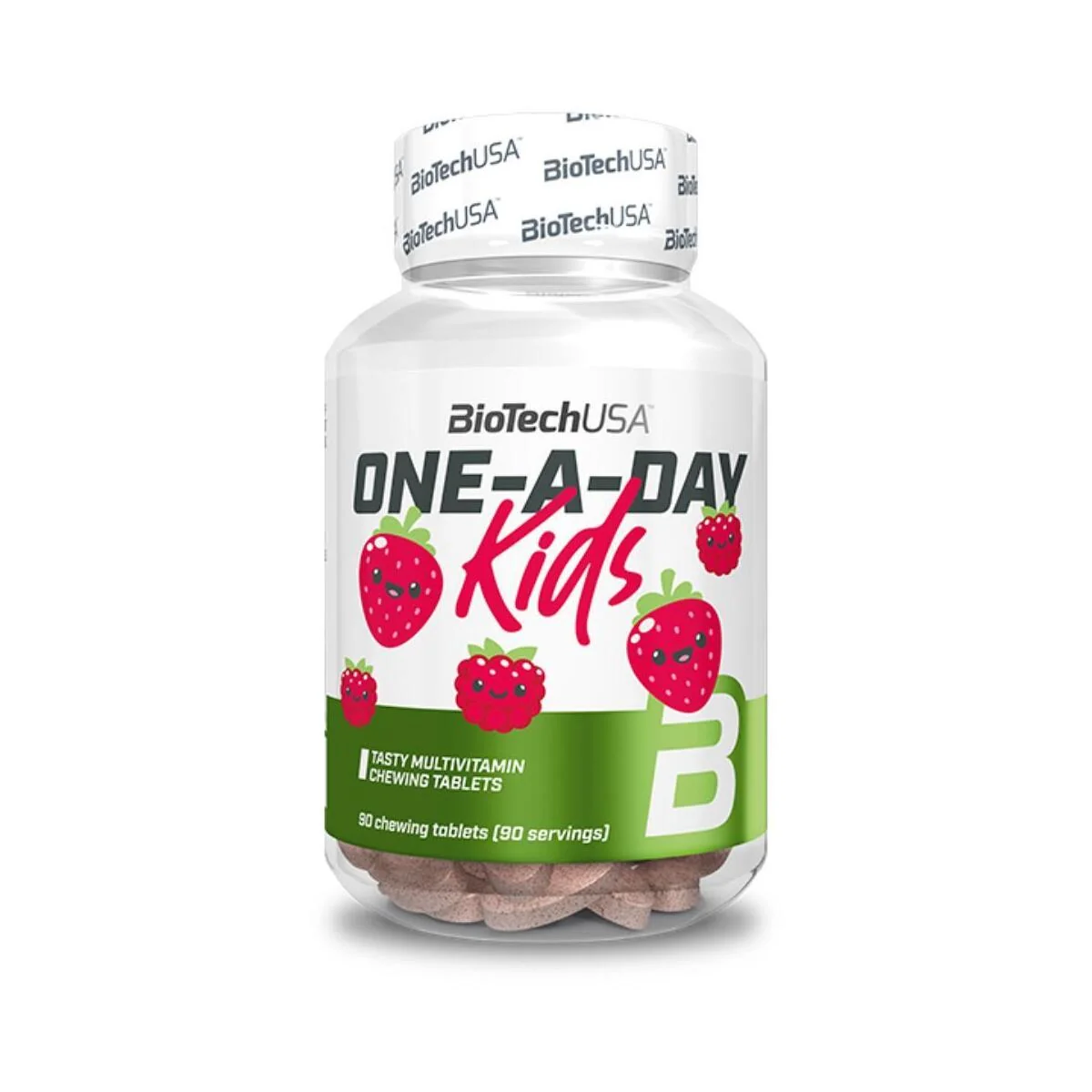Biotechusa One A Day Kids Fragola-L Fialeone 90 Compresse Masticabili Senza Glutine
