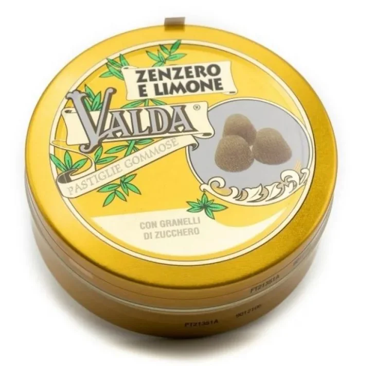 Valda Zenzero e Limone Pastiglie Per La Gola 50 g Sensazione di Freschezza