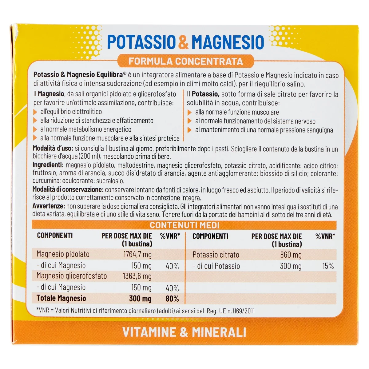 Equilibra Potassio&Magnesio 14 Bustine Sali Minerali