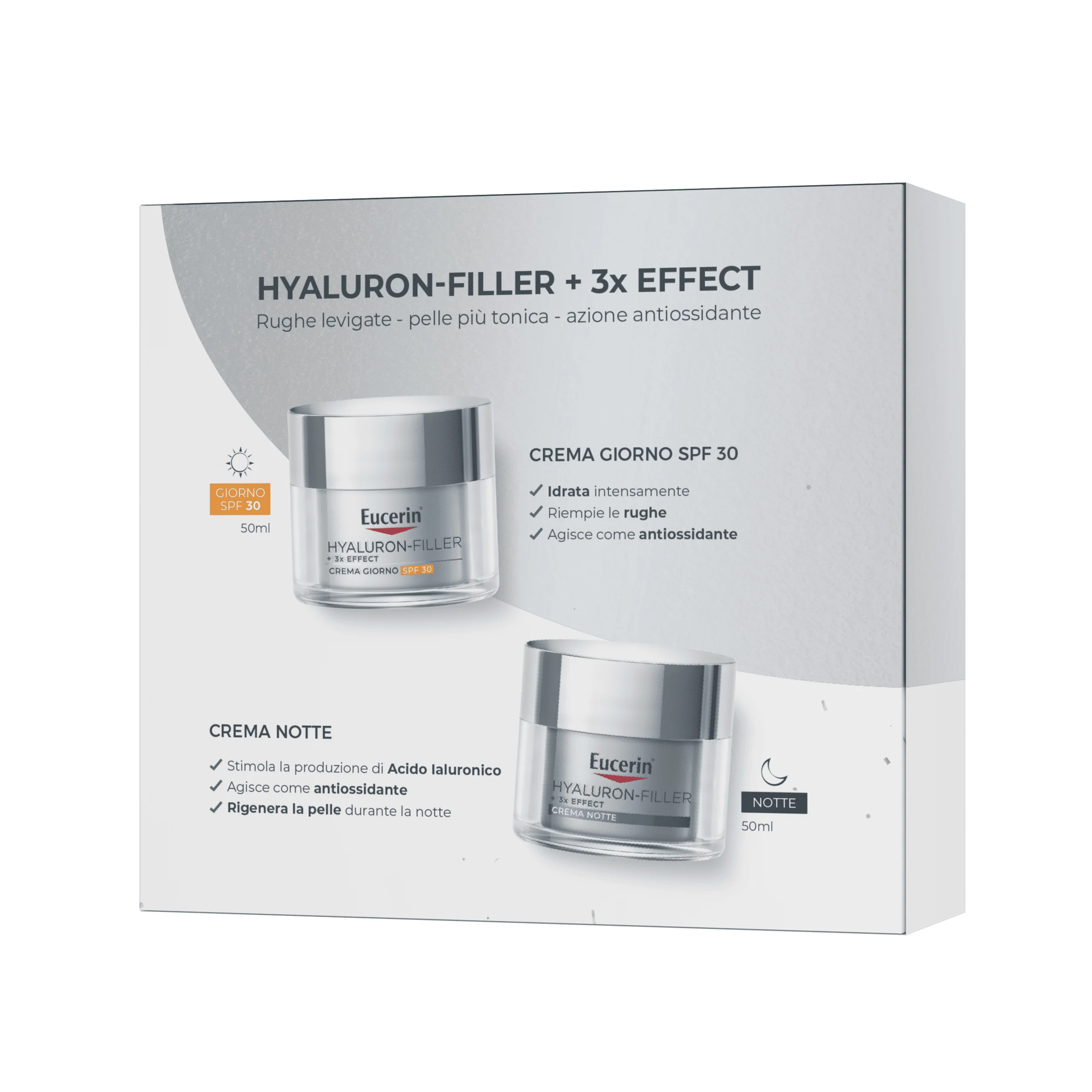 Eucerin Anti Age Xmas Pack Hyfi Giorno Notte 2025 Crema Giorno SPF30 + Crema Notte