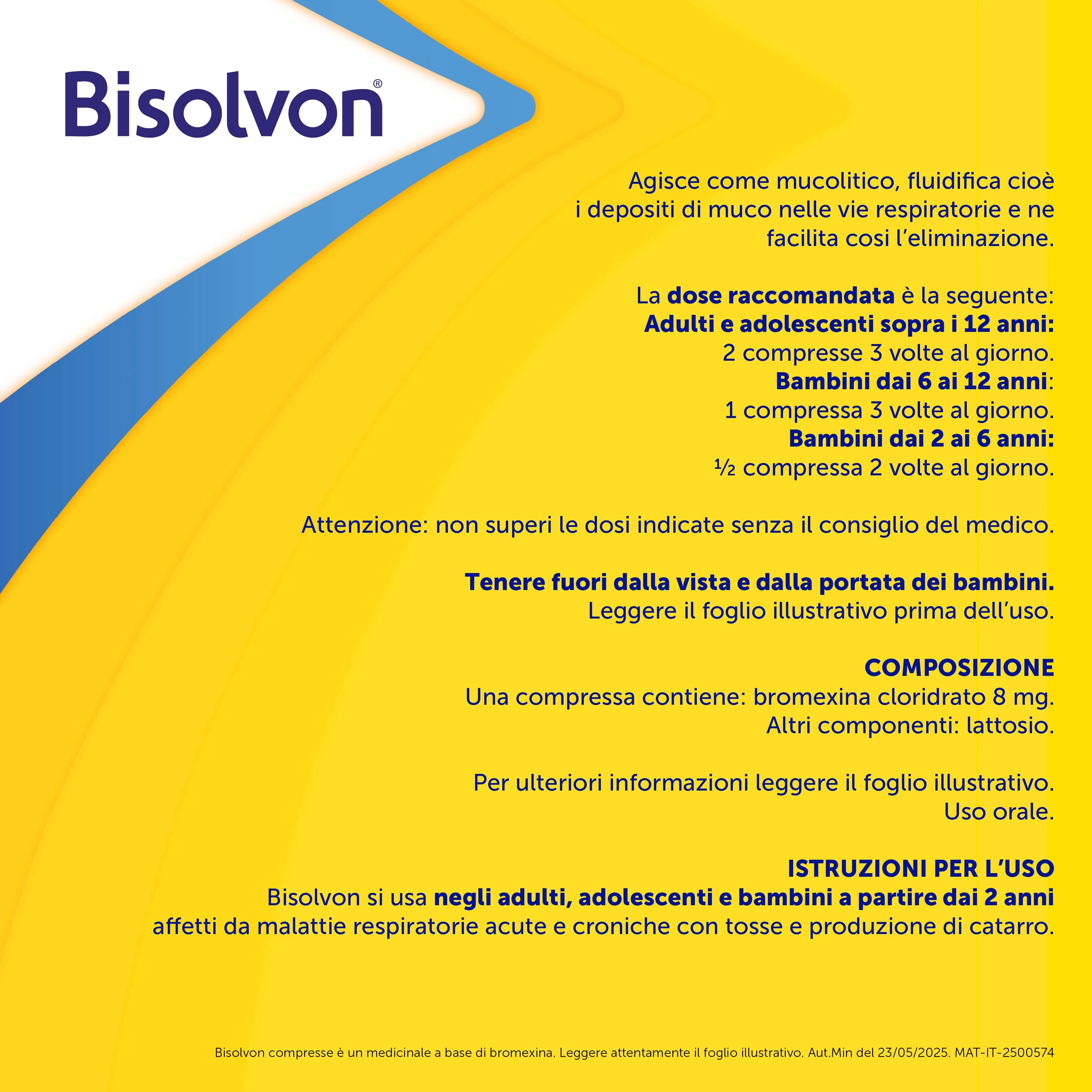 Bisolvon 8 mg Bromexina Cloridrato 20 Compresse Mucolitico