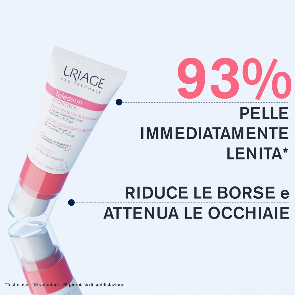 Uriage Tolederm Control Trattamento Lenitivo Contorno Occhi 15 ml Trattamento Lenitivo