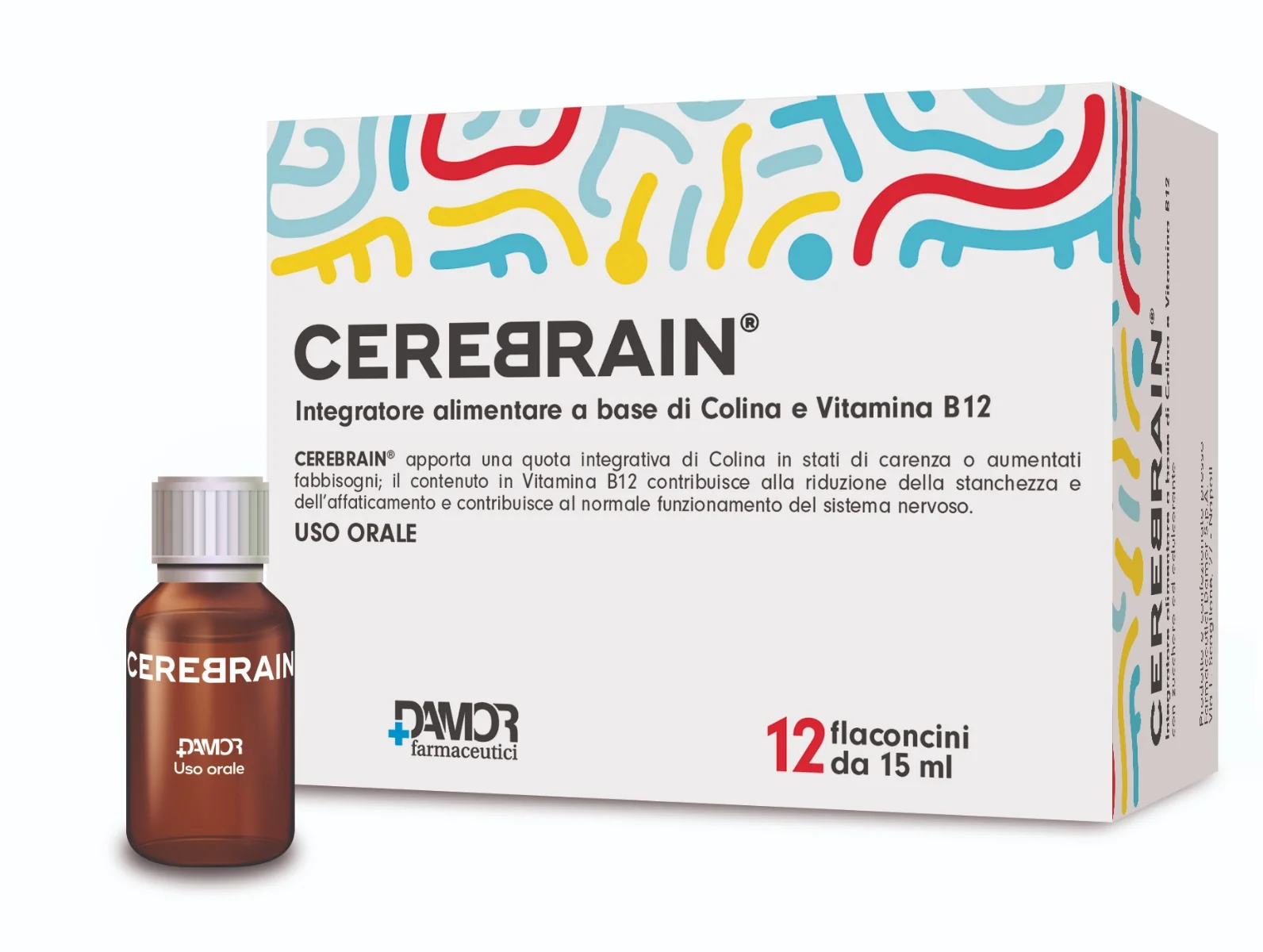 Cerebrain 12 Flaconcini 15 ml Integratore per Memoria e Concentrazione