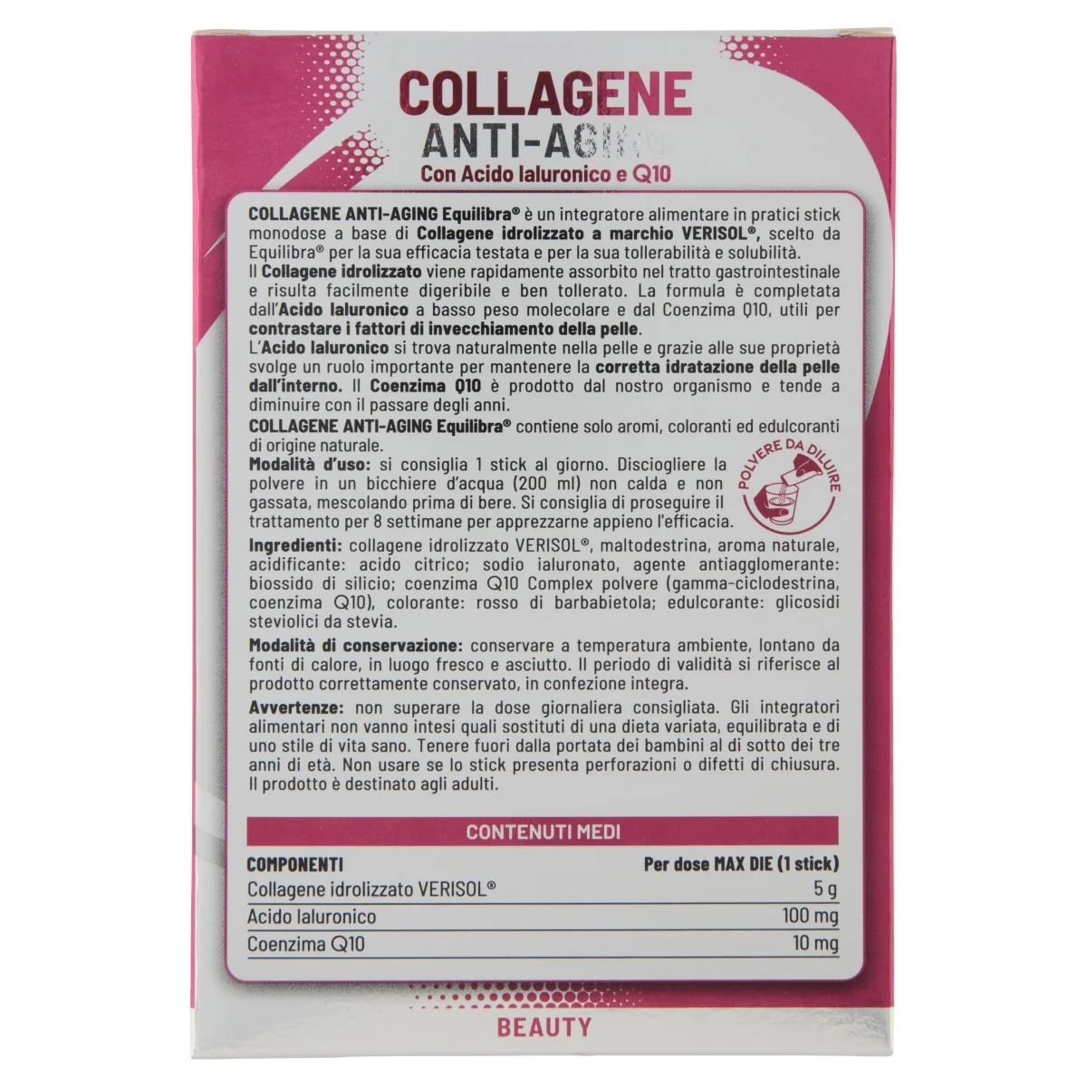 Collagene Antiaging 14 Stick Integratore per Pelle, Capelli e Unghie