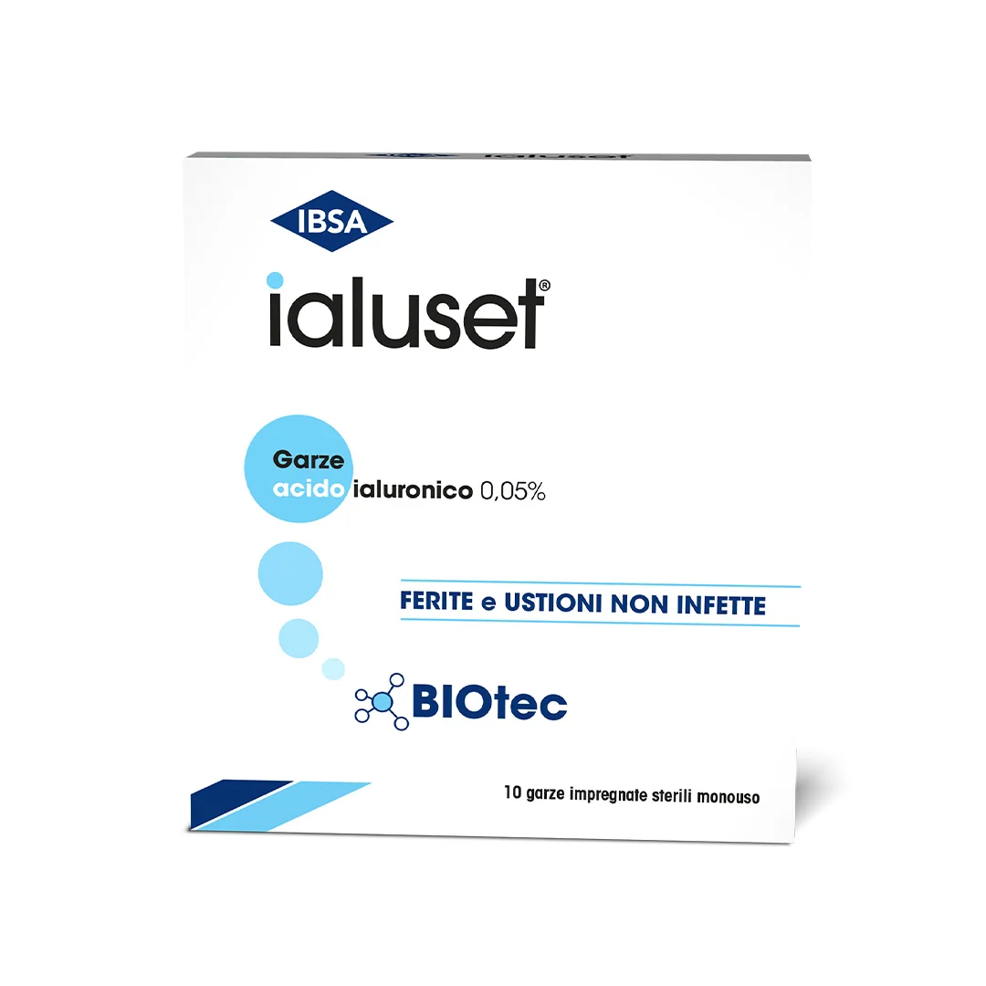 Ialuset Garze Sterili Impregnate 10x10 cm 10 Pezzi 