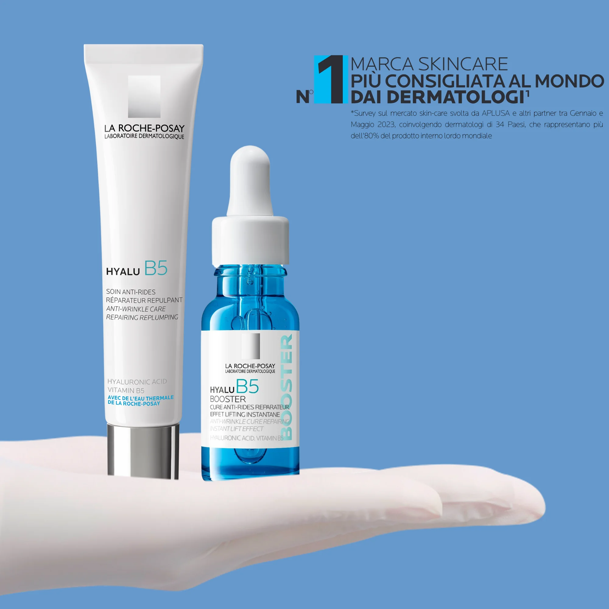 Cofanetto La Roche Posay Hyalu B5 Booster 15 ml + Hyalu B5 Crema 40 ml Idratante e rimpolpante