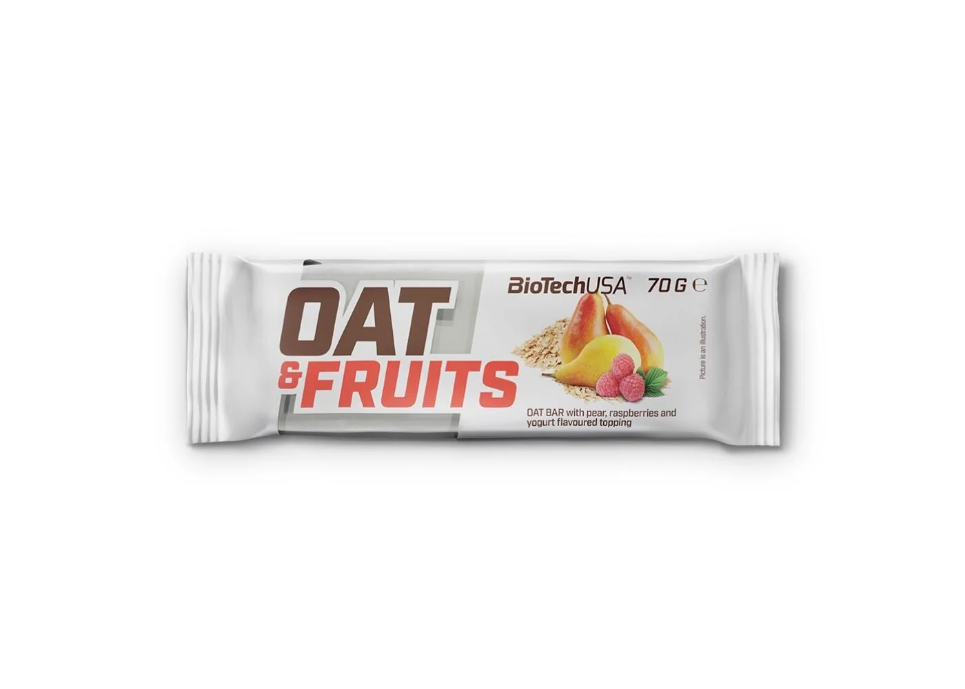 Biotechusa Oat & Fruit Bar Pera Yogurt Lampone 70 g Barretta Energetica