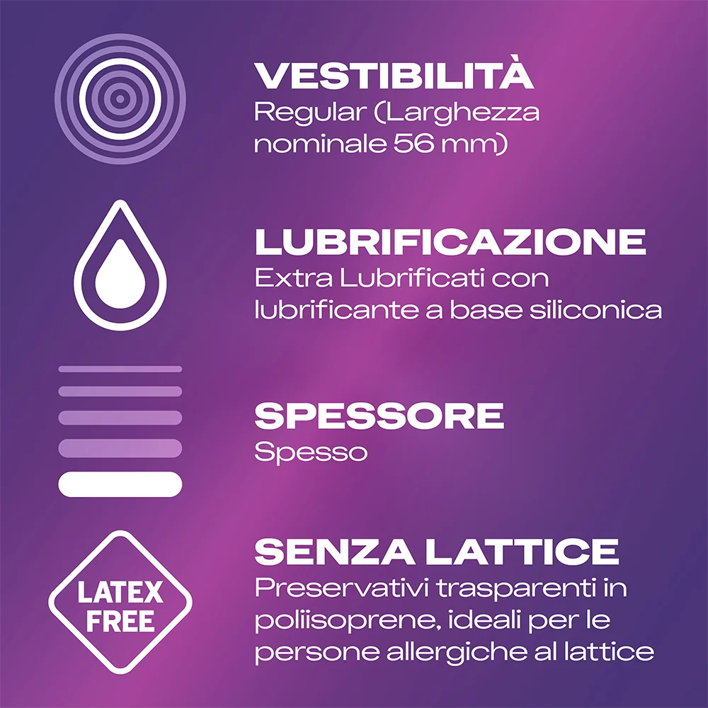 Durex No Latex Profilattici 6 Pezzi Non in Lattice